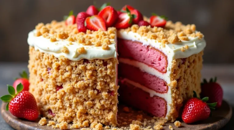 Strawberry Crunch Cake